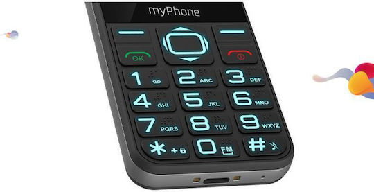 MyPhone Halo 3 Single SIM Κινητό με Μεγάλα Κουμπιά (Αγγλικό Μενού) Μαύρο - Image 3
