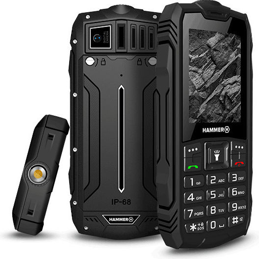 Hammer Rock Dual SIM Κινητό με Κουμπιά Μαύρο - Image 2