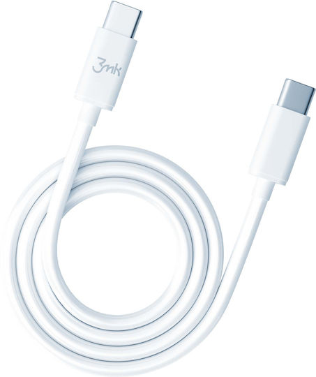 3MK Hyper USB 2.0 Cable USB-C male - USB-C 100W Λευκό 2m (3MK4020) - Image 3