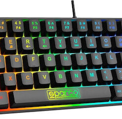 Sparco Gaming Πληκτρολόγιο με RGB φωτισμό (Αγγλικό US)