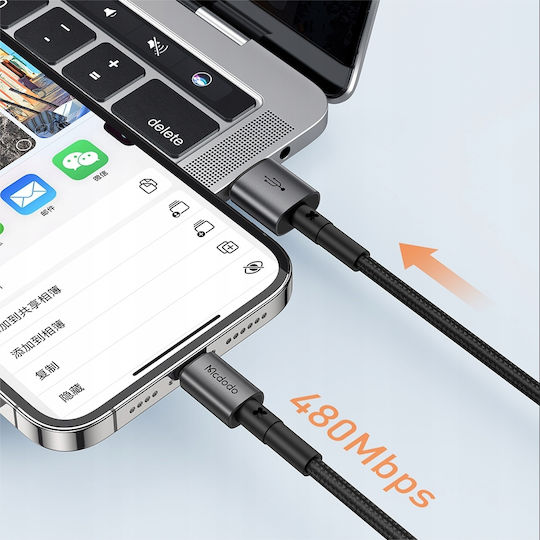 Mcdodo Braided USB-A to Lightning Cable 36W Μαύρο 2m (CA-3581) - Image 6