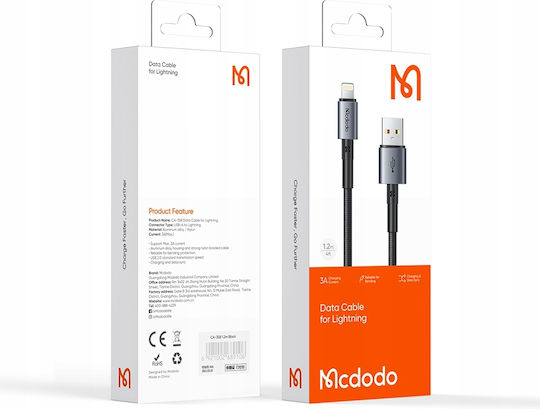 Mcdodo Braided USB-A to Lightning Cable 36W Μαύρο 2m (CA-3581) - Image 12