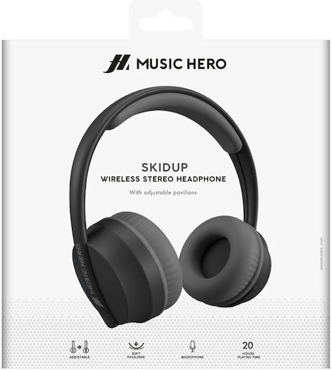 SBS Music Hero Skidup Ασύρματα Bluetooth On Ear Ακουστικά με 20 ώρες Λειτουργίας Μαύρα - Image 3
