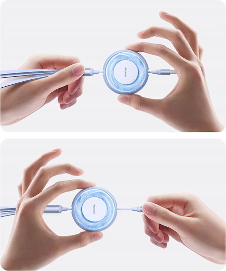 Mcdodo Flat / Retractable USB to Lightning / Type-C / micro USB Cable Μαύρο (CA-3730) - Image 15