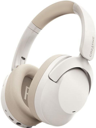 Creative Zen Hybrid 2 Ασύρματα / Ενσύρματα Over Ear Ακουστικά με 67 ώρες Λειτουργίας και Quick Charge Cream - Image 2