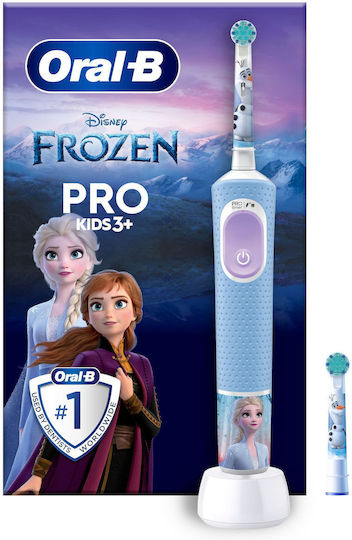 Oral-B Vitality Pro Παιδική Ηλεκτρική Οδοντόβουρτσα με Χρονόμετρο για 3+ Χρονών Frozen με Ανταλλακτικά