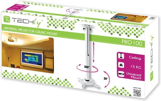 Techly Βάση Projector Οροφής ICA-PM-104MW με Μέγιστο Φορτίο 15kg Ασημί - Image 2