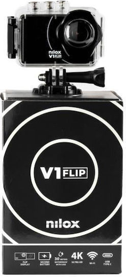 Nilox CAM V1 FLIP 128GB Action Camera 4K Ultra HD Υποβρύχια (με Θήκη) με Οθόνη 2" Μαύρη - Image 5