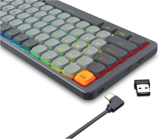 Redragon K652 Pro Ασύρματο Gaming Μηχανικό Πληκτρολόγιο 75% με Custom Red διακόπτες και RGB φωτισμό (Αγγλικό US) - Image 6