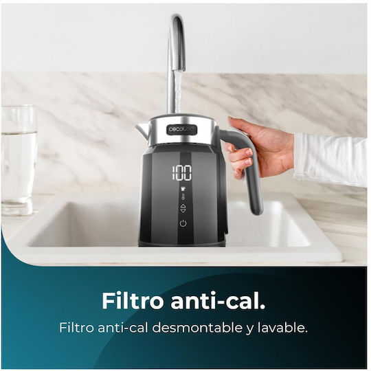 Cecotec Thermosense 600 Touch Βραστήρας 1.7lt 2200W Μαύρος - Image 8