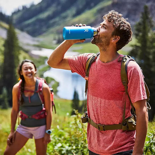 Hydro Flask Wide Mouth Μπουκάλι Θερμός Ανοξείδωτο BPA Free 1lt Μαύρο W32BTS001 - Image 3