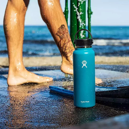 Hydro Flask Wide Mouth Μπουκάλι Θερμός Ανοξείδωτο BPA Free 1lt Μαύρο W32BTS001 - Image 6