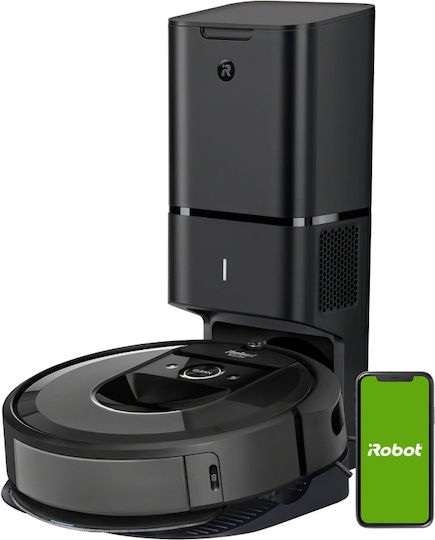 iRobot Roomba Combo I8+ Σκούπα Ρομπότ για Σκούπισμα & Σφουγγάρισμα με Χαρτογράφηση και Wi-Fi Μαύρη - Image 3