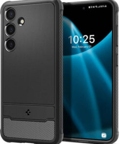 Spigen Rugged Armor Back Cover Πλαστικό 2mm Σετ με Τζαμάκι Μαύρο (Galaxy S24) ACS07346