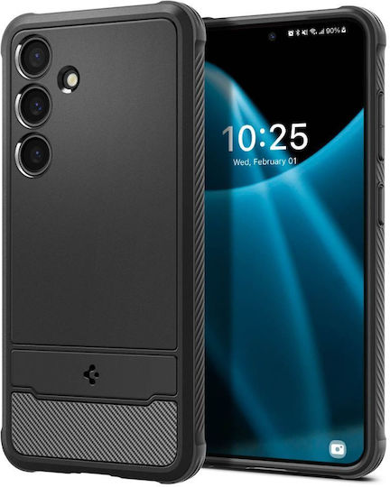 Spigen Rugged Armor Back Cover Πλαστικό 2mm Σετ με Τζαμάκι Μαύρο (Galaxy S24) ACS07346