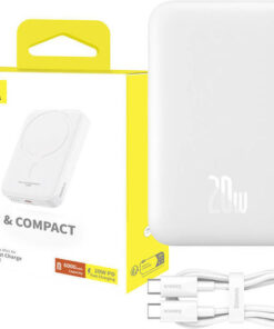 Baseus Mini MagSafe Power Bank 6000mAh 20W με Θύρα USB-C Λευκό