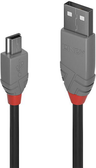 Lindy USB 2.0 Cable USB-A male - Μαύρο 1m 36722 - Image 2