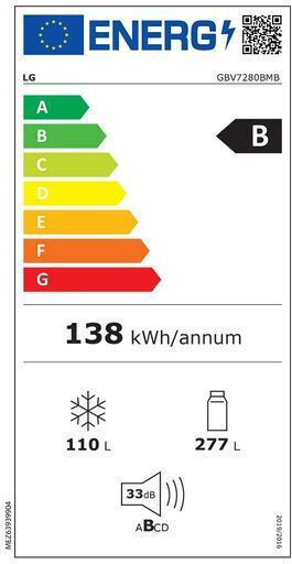 LG Ψυγειοκαταψύκτης 387lt Total NoFrost Υ203xΠ59.5xΒ67.6εκ. Inox GBV7280BMB - Image 5