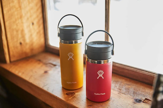 Hydro Flask Wide Mouth Μπουκάλι Θερμός Ανοξείδωτο BPA Free 500ml Black W16BCX001 - Image 3