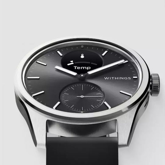 Withings ScanWatch 2 Stainless Steel 38mm Αδιάβροχο με Παλμογράφο (Μαύρο) - Image 2