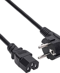 Akyga Schuko - IEC C15 Cable 1.8m Μαύρο AK-UP-08