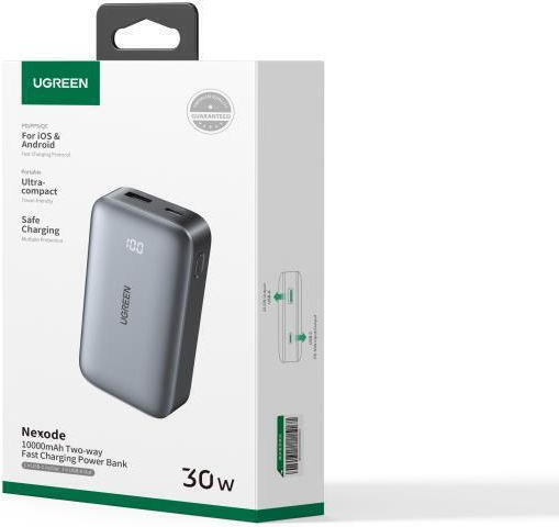 Ugreen PB502 Power Bank 10000mAh 30W με Θύρα USB-A και Θύρα USB-C Power Delivery / Quick Charge 3.0 Γκρι - Image 3