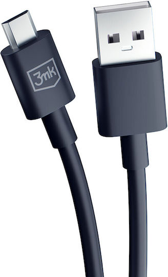 3MK Regular USB 2.0 to micro USB Cable Μαύρο 1.2m - Image 8