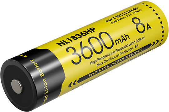 NiteCore Επαναφορτιζόμενη Μπαταρία 18650 Li-ion 3600mAh - Image 2