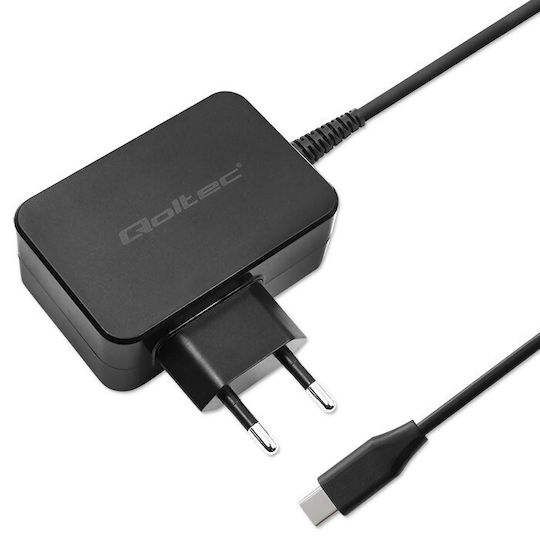 Qoltec Φορτιστής με Ενσωματωμένο Καλώδιο GaN USB-C 45W Μαύρος (POWER PRO) - Image 7