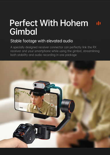 Hohem MIC-01 Type-C Ασύρματο Δυναμικό Μικρόφωνο Πέτου, Clip On για Φωνητικά - Image 9