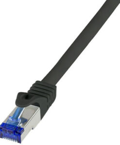 LogiLink S/FTP Cat.6a Καλώδιο Δικτύου Ethernet 15m Μαύρο 1τμχ C6A103S