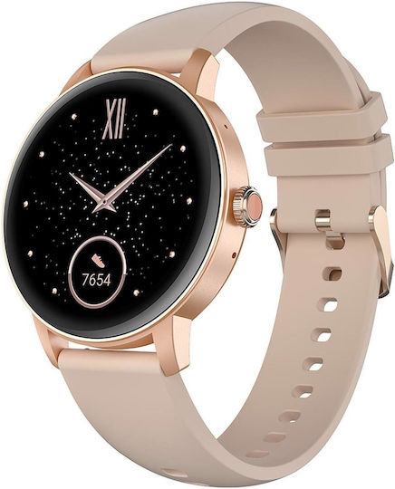 Celly TRAINERROUND2 Smartwatch με Παλμογράφο (Μπεζ) - Image 2