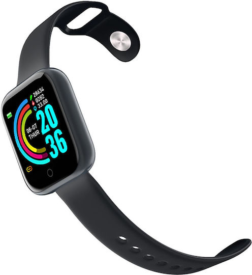 Celly TRAINERBEAT Smartwatch (Μαύρο / Πορτοκαλί Λουράκι) - Image 2