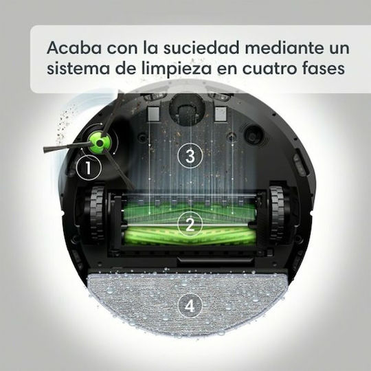 iRobot Roomba j5 Σκούπα Ρομπότ για Σκούπισμα & Σφουγγάρισμα με Χαρτογράφηση και Wi-Fi Μαύρη - Image 2