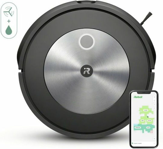 iRobot Roomba j5 Σκούπα Ρομπότ για Σκούπισμα & Σφουγγάρισμα με Χαρτογράφηση και Wi-Fi Μαύρη - Image 3