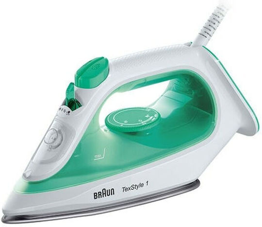Braun TexStyle 1 SI SI1040GR Σίδερο Ατμού 2000W με Συνεχόμενη Παροχή 25gr/min και Κεραμική Πλάκα