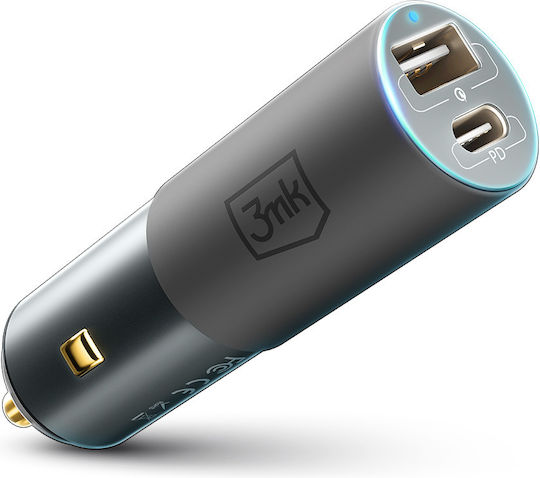 3MK Φορτιστής Αυτοκινήτου HyperCar 100W με Θύρες: 1xUSB 1xType-C Μαύρος 3MK3754 - Image 7