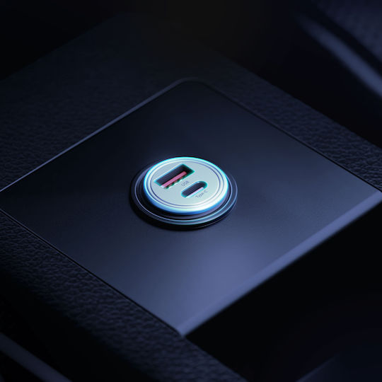 3MK Φορτιστής Αυτοκινήτου HyperCar 30W με Θύρες: 1xUSB 1xType-C Ασημί 3MK3755 - Image 8