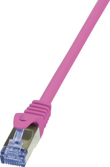 LogiLink S/FTP Cat.6a Καλώδιο Δικτύου Ethernet 1.5m Ροζ 1τμχ (CQ3049S)