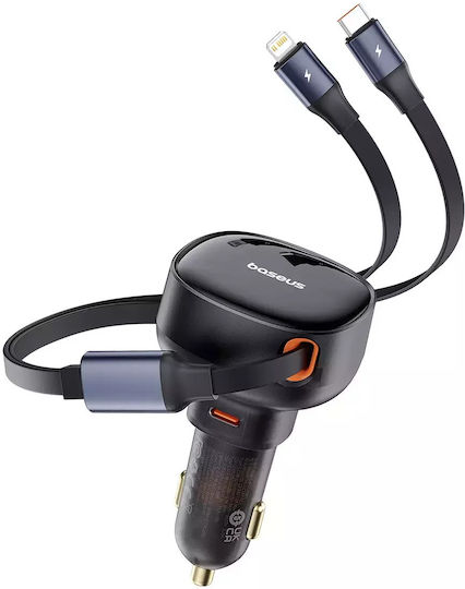Baseus Φορτιστής Αυτοκινήτου 60W 7A μαζί με Καλώδιο Type-C / Lightning Μαύρος C00057802111-00 - Image 9