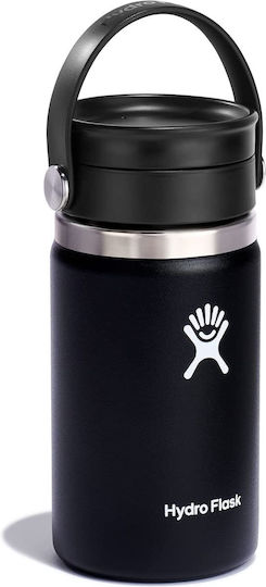 Hydro Flask Wide Mouth Μπουκάλι Θερμός Ανοξείδωτο BPA Free 355ml Μαύρο W12BCX001 - Image 2