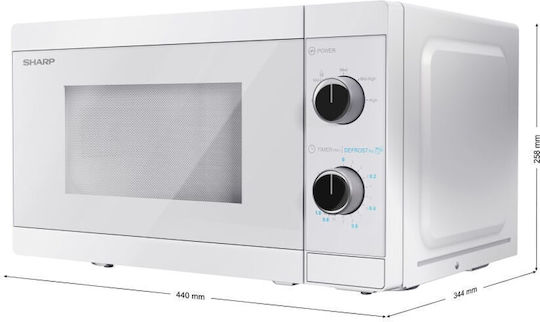 Sharp YC-MS01E-C Φούρνος Μικροκυμάτων 20lt Λευκός - Image 4