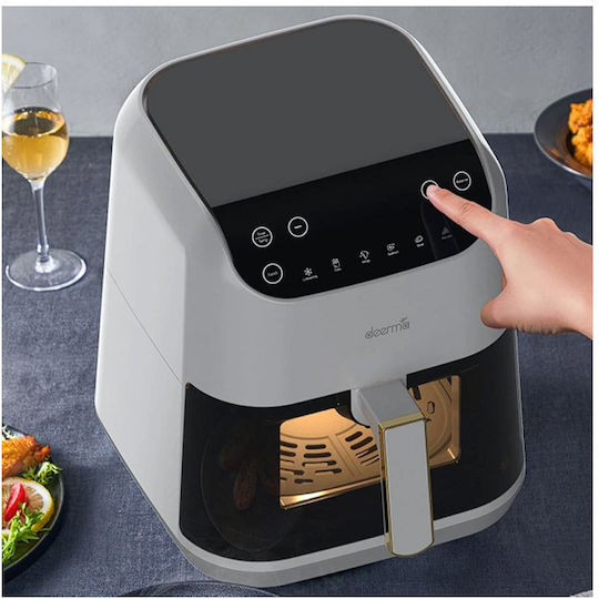 Deerma Air Fryer με Wi-Fi 5.5lt Λευκό DEM-KZ130W - Image 5