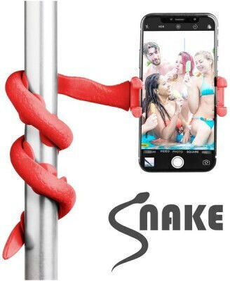 Celly Ευέλικτο Selfie Stick Snake Κόκκινο - Image 2