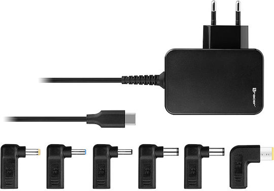 Tracer Universal Φορτιστής Laptop 65W με Αποσπώμενο Καλώδιο Τροφοδοσίας και με σετ βυσμάτων TRAAKN47202