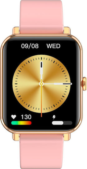 Garett GRC Classic Smartwatch με Παλμογράφο (Ροζ Χρυσό)
