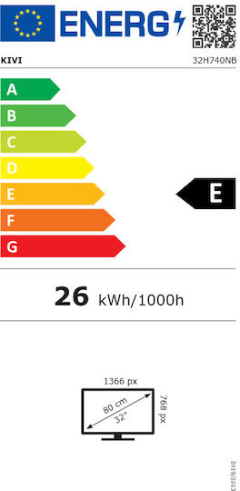 Kivi Smart Τηλεόραση 32" HD Ready LED 32H740NB (2022) - Image 2