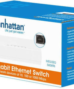 Alternative view of Manhattan MES-05G Unmanaged L2 Switch με 5 Θύρες Gigabit (1Gbps) Ethernet