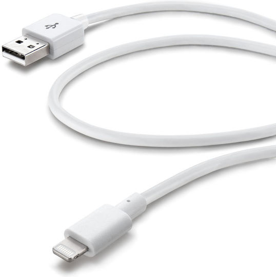 Cellular Line Regular USB to Lightning Cable Λευκό 1m (USBDATACMFIIPH5W)