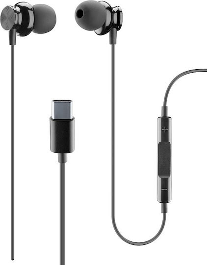 Cellular Line Sparrow In-ear Handsfree με Βύσμα USB-C Μαύρο
